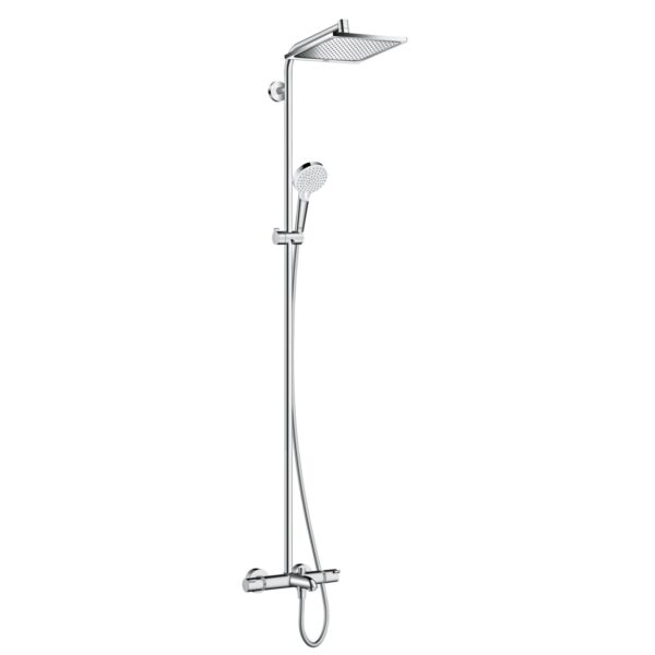 Takduschset Hansgrohe Crometta E Showerpipe 240 1-jet med Badkarsblandare