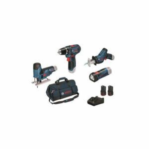 Bosch GSR/GSA/GST/GLI Verktygspaket med väska, laddare och 2 x 2,0 Ah litiumbatterier