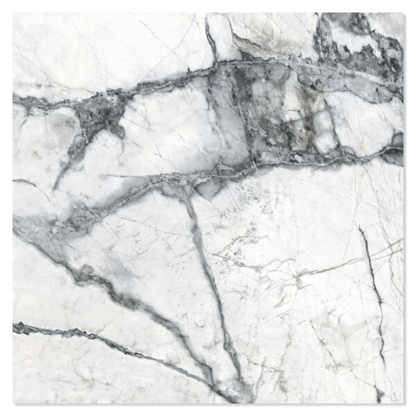 Marmor Klinker Bianco Lasa Vit Blank 90x90 cm