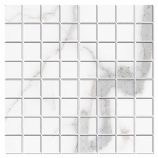 Marmor Mosaik Klinker Arges Vit-Grå 28x28