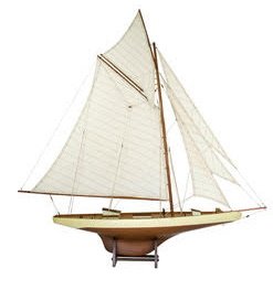 Modellbåt Columbia II segelbåt - Mahogny