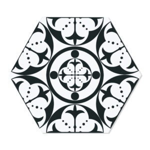 Hexagon Klinker Carnaby Svart Matt-Satin 29x33 cm