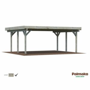 Palmako Karl Carport 30,7 m²/inv. 20,6 m², grå impregnerad
