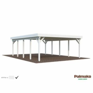 Palmako Karl Carport 45,7 m²/inv. 40,6 m², grundmålad