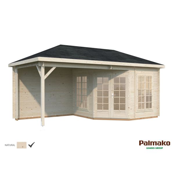 Palmako Melanie Lusthus 15,6 m²/inv. 7,0+8,1 m², med 28 mm vägg,, obehandlad