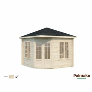 Palmako Melanie Lusthus 7,8 m²/inv. 6,9 m², med 44 mm vägg,, impr. natur